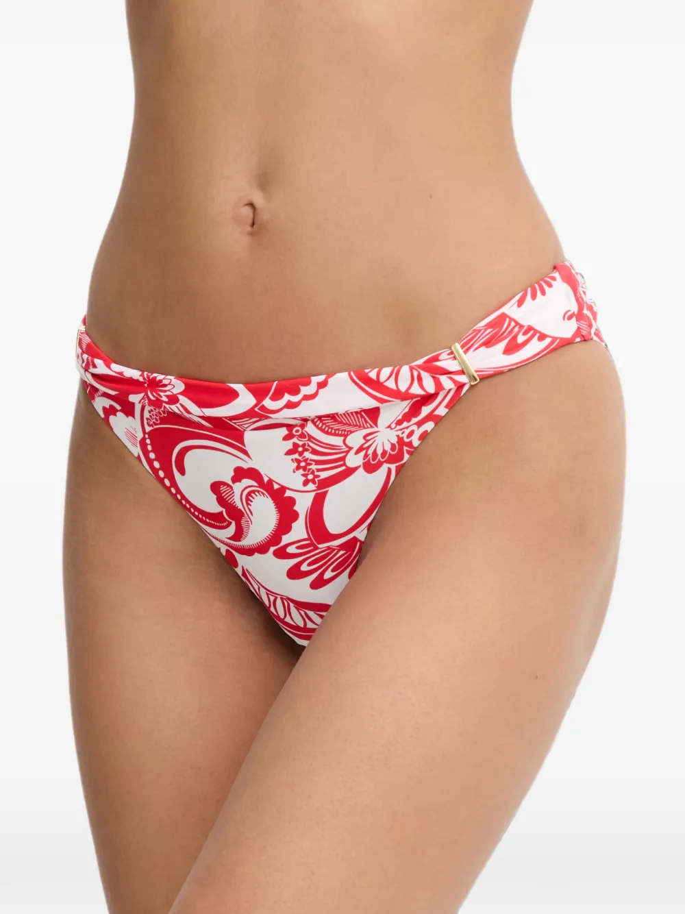 Melissa Odabash Slip bikini Positano a fiori - Bianco