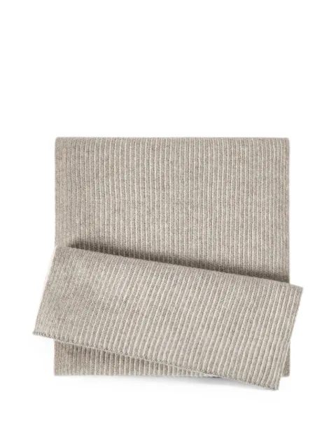 Brunello Cucinelli Cashmere English rib vanisé knit scarf