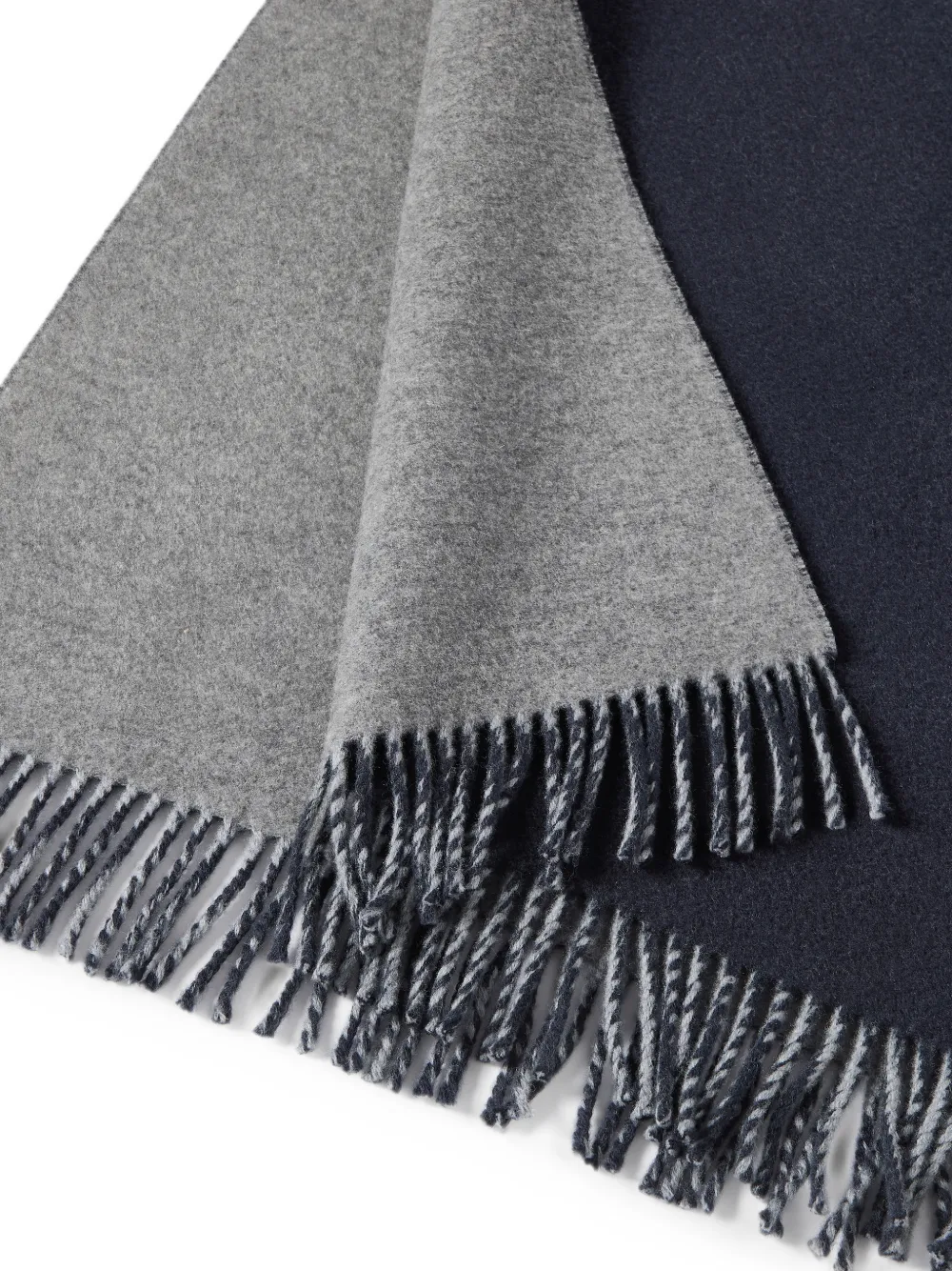 Brunello Cucinelli Wollen en kasjmier gebreide sjaal Blauw