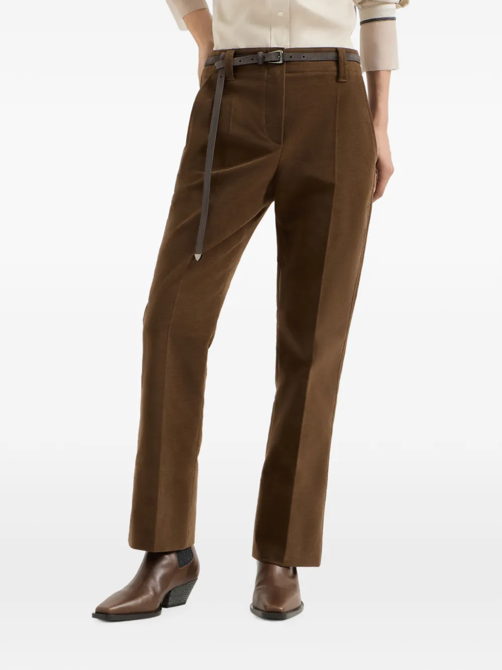Brunello Cucinelli Stretch broek Bruin