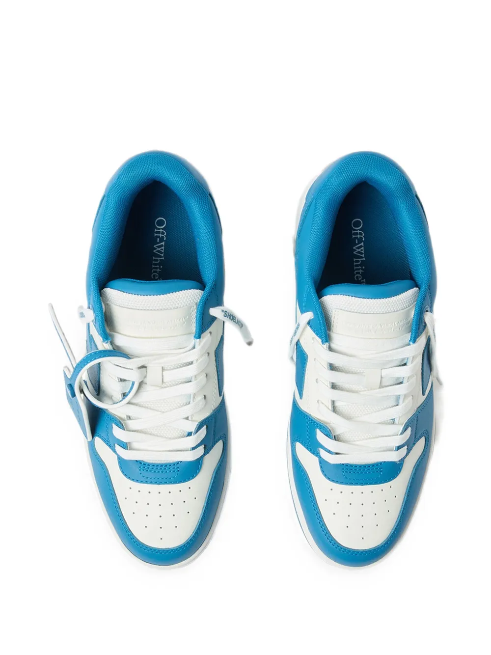 Off-White Out Of Office panelled leather sneakers Blauw