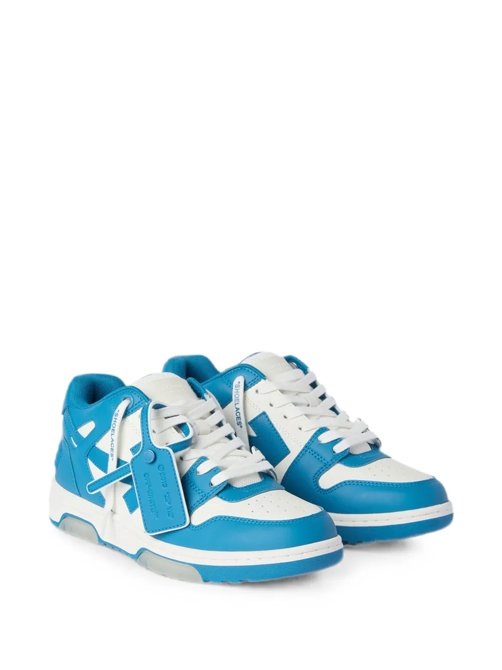 Off-White Out Of Office panelled leather sneakers Blauw