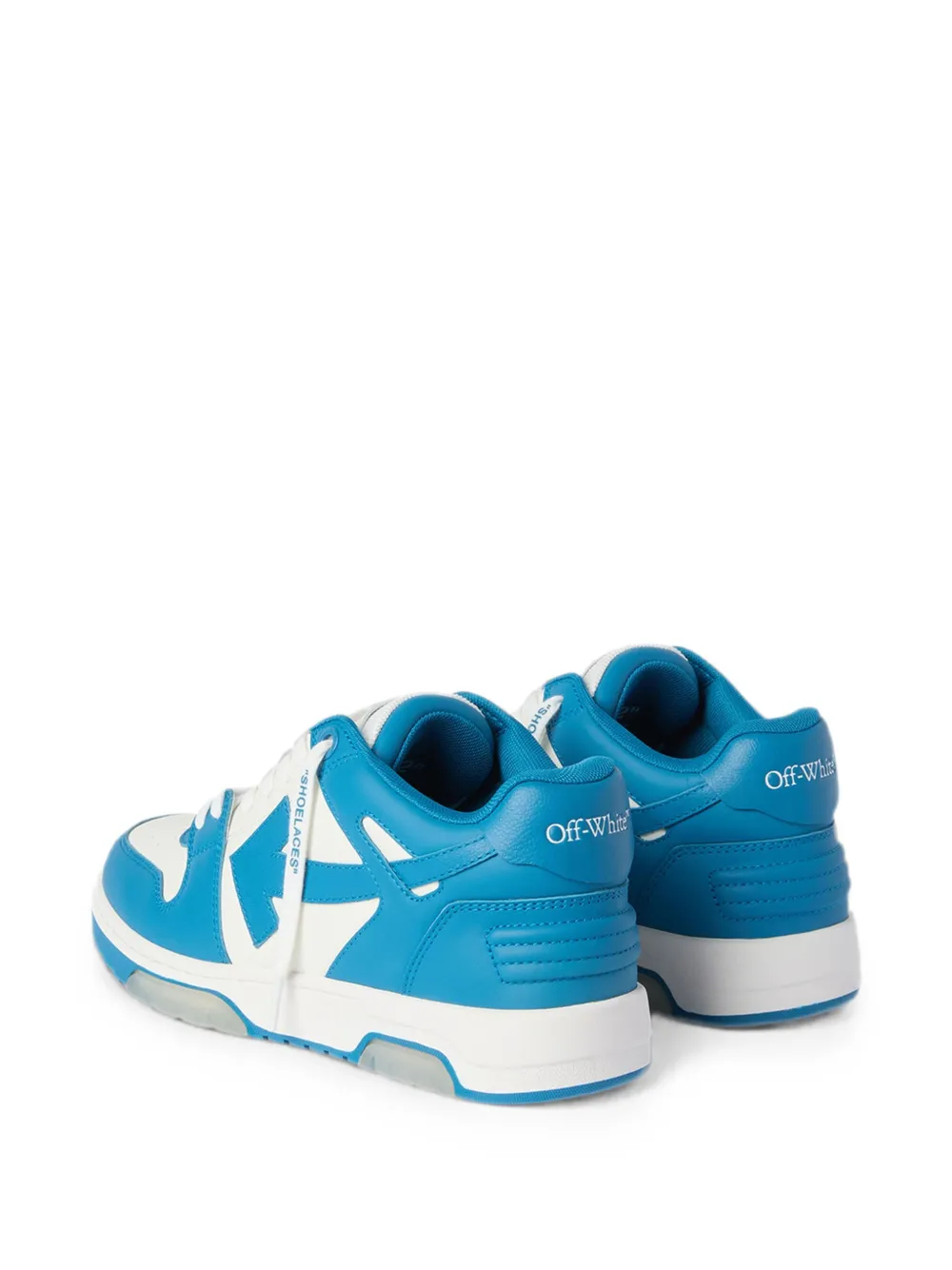 Off-White Out Of Office panelled leather sneakers Blauw