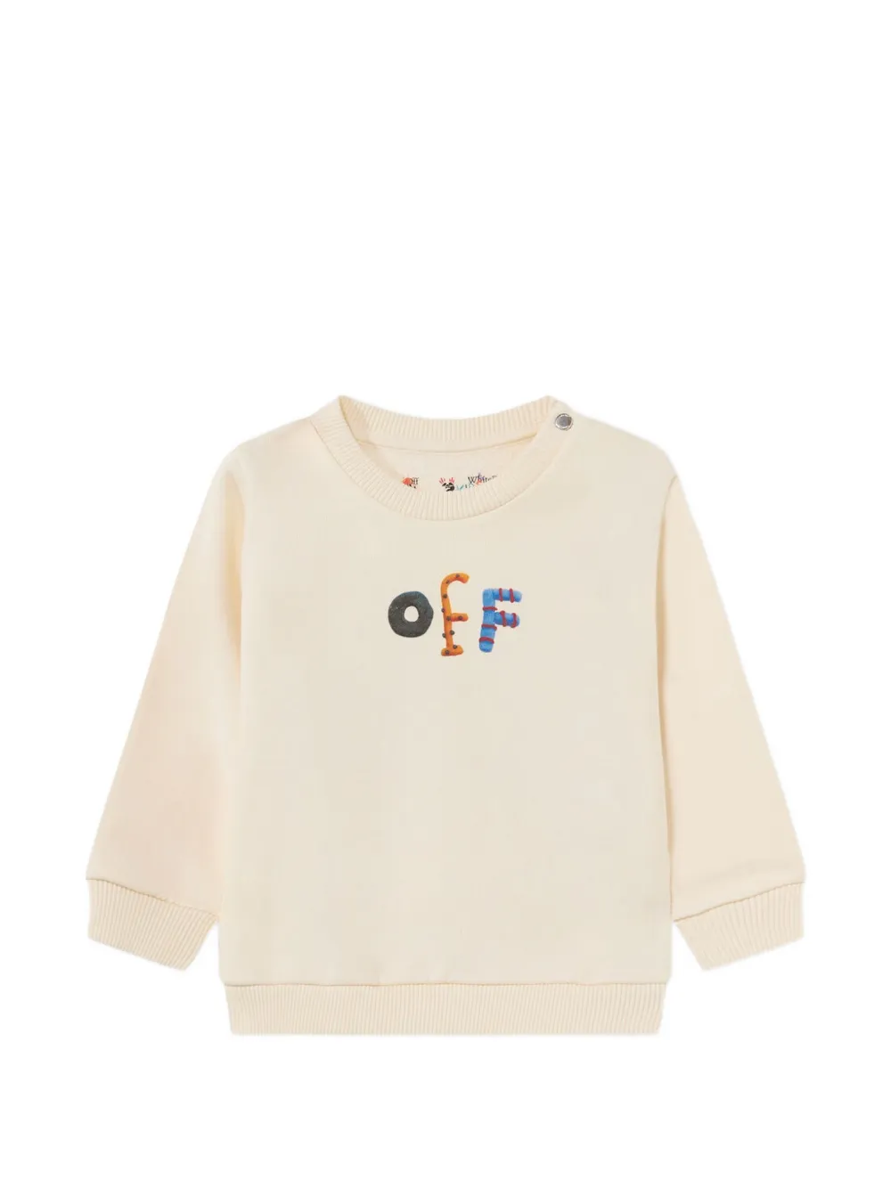Off-White Kids Logo Pongo sweater Beige