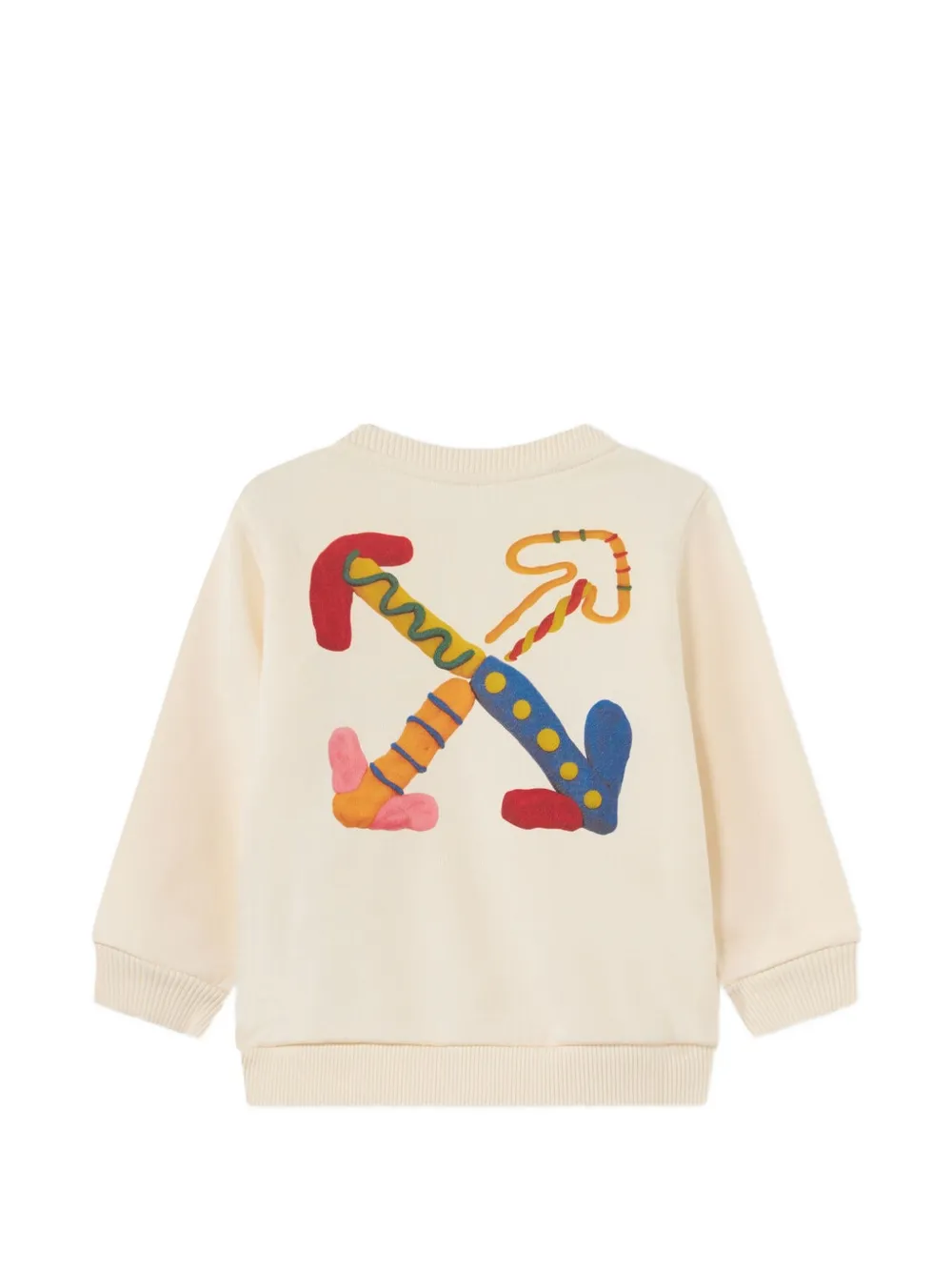 Off-White Kids Logo Pongo sweater Beige