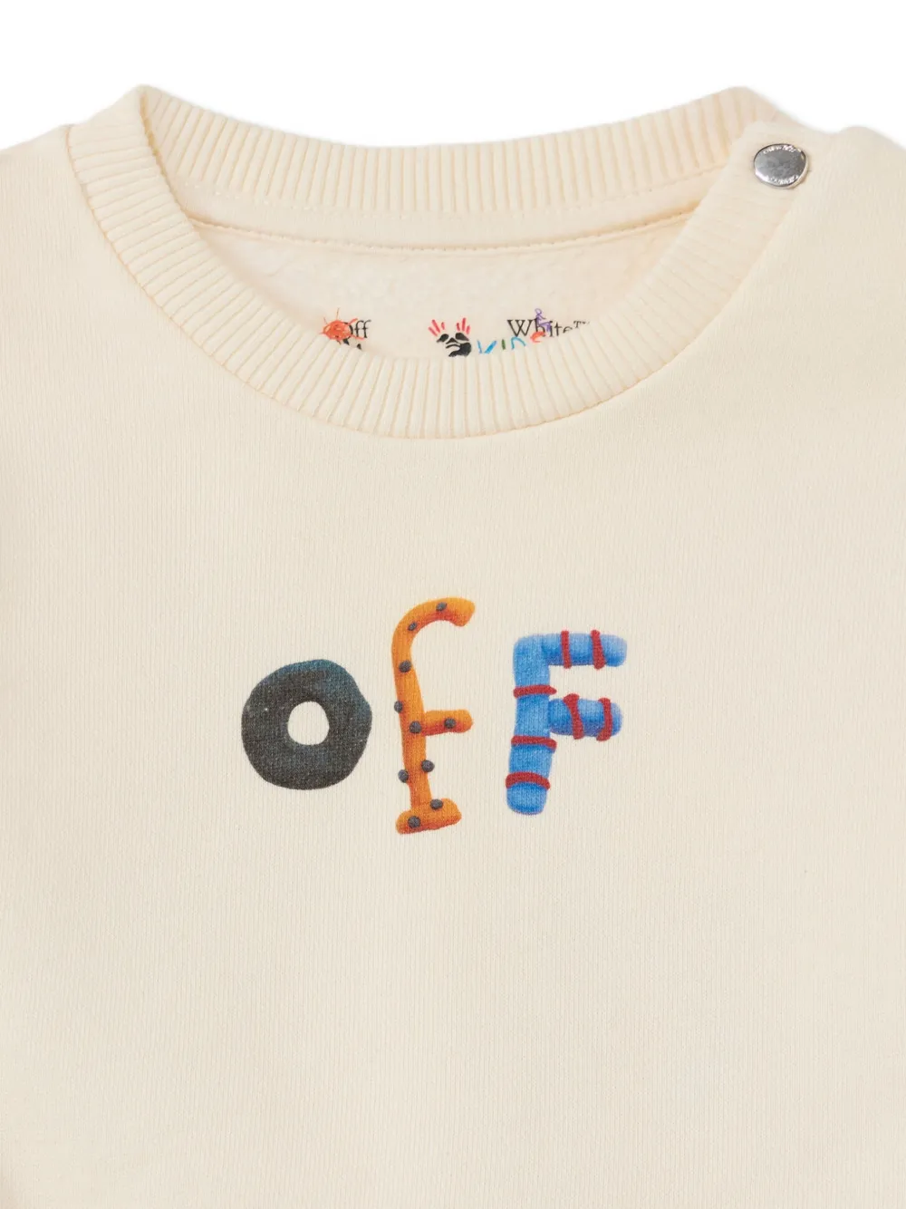 Off-White Kids Logo Pongo sweater Beige