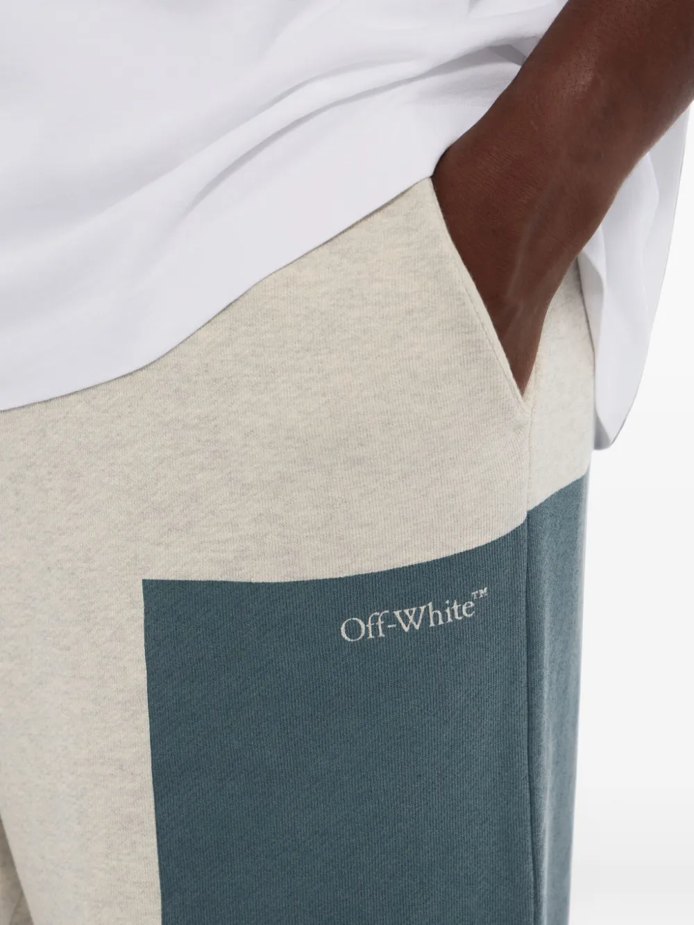 Off-White Negative Big Bookish relaxed track pants Grijs