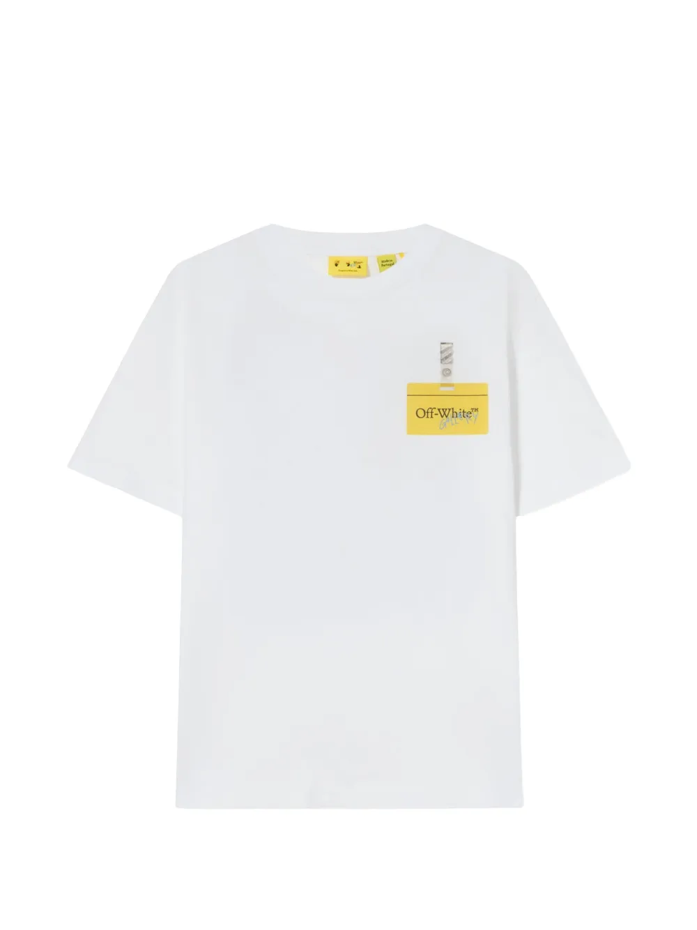 Off-White Kids Arrow Tape cotton T-shirt - Bianco