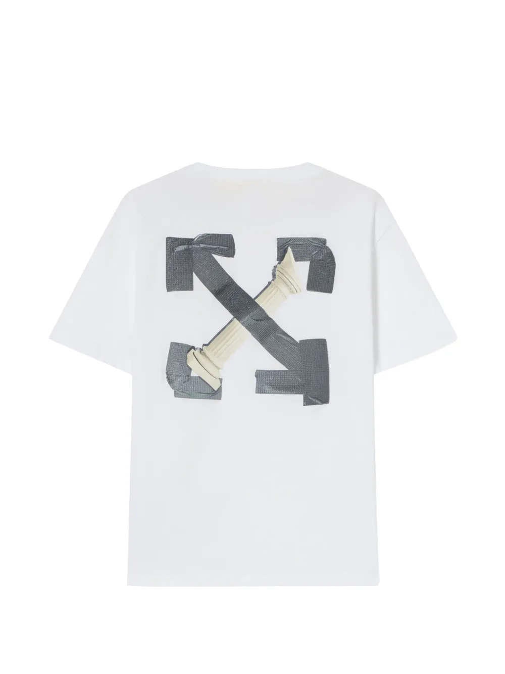 Off-White Kids Arrow Tape cotton T-shirt Wit