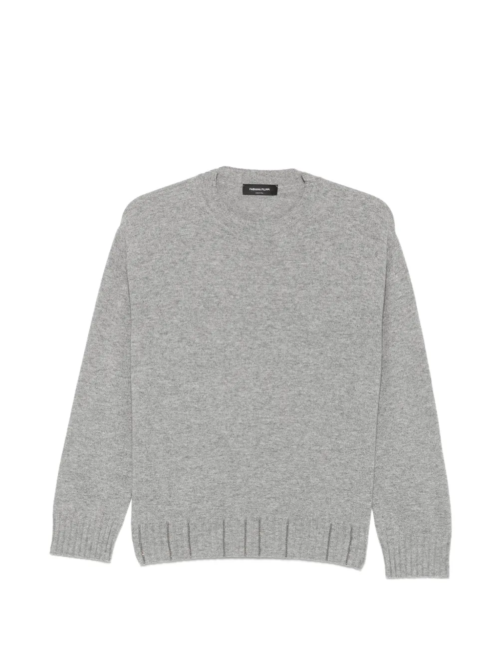 Fabiana Filippi bead-embellished ribbed-trim sweater - Grau