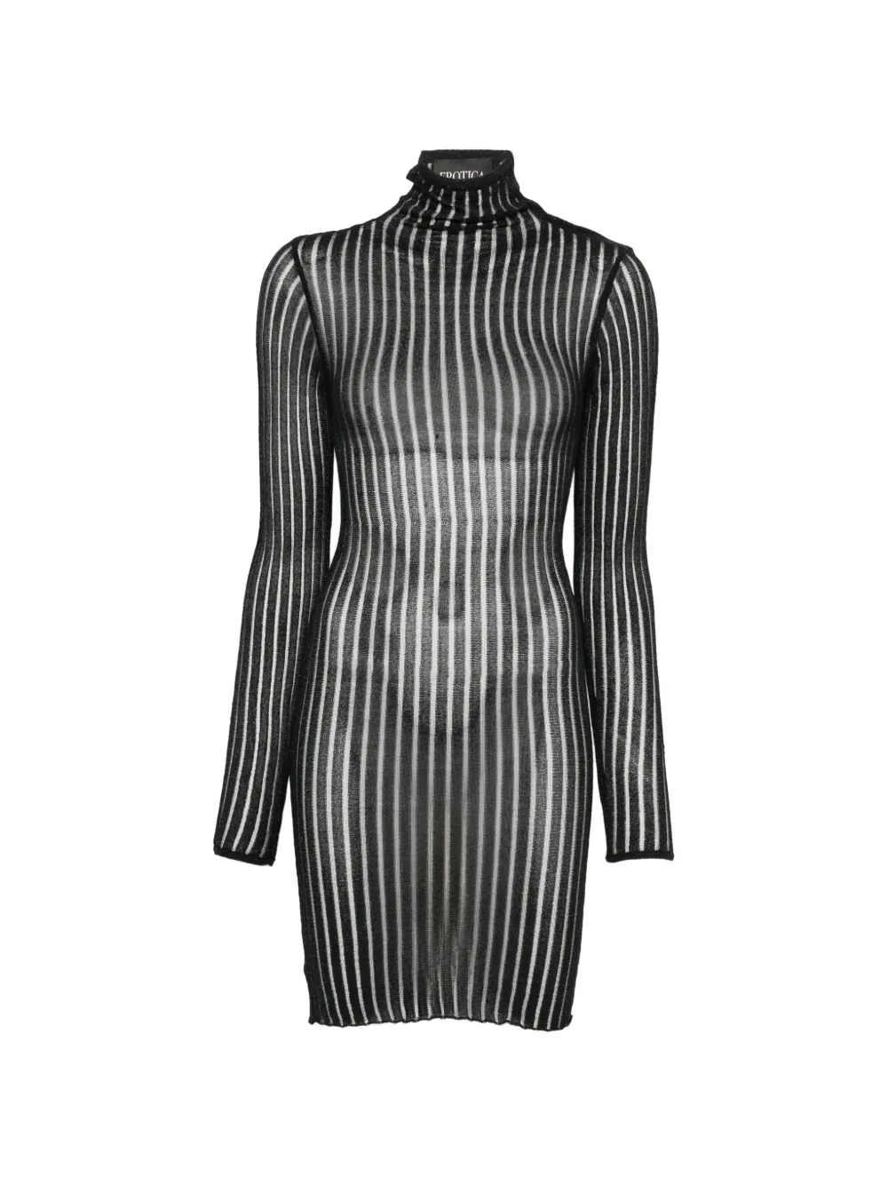 DONDUP ribbed-knit mini dress - Nero