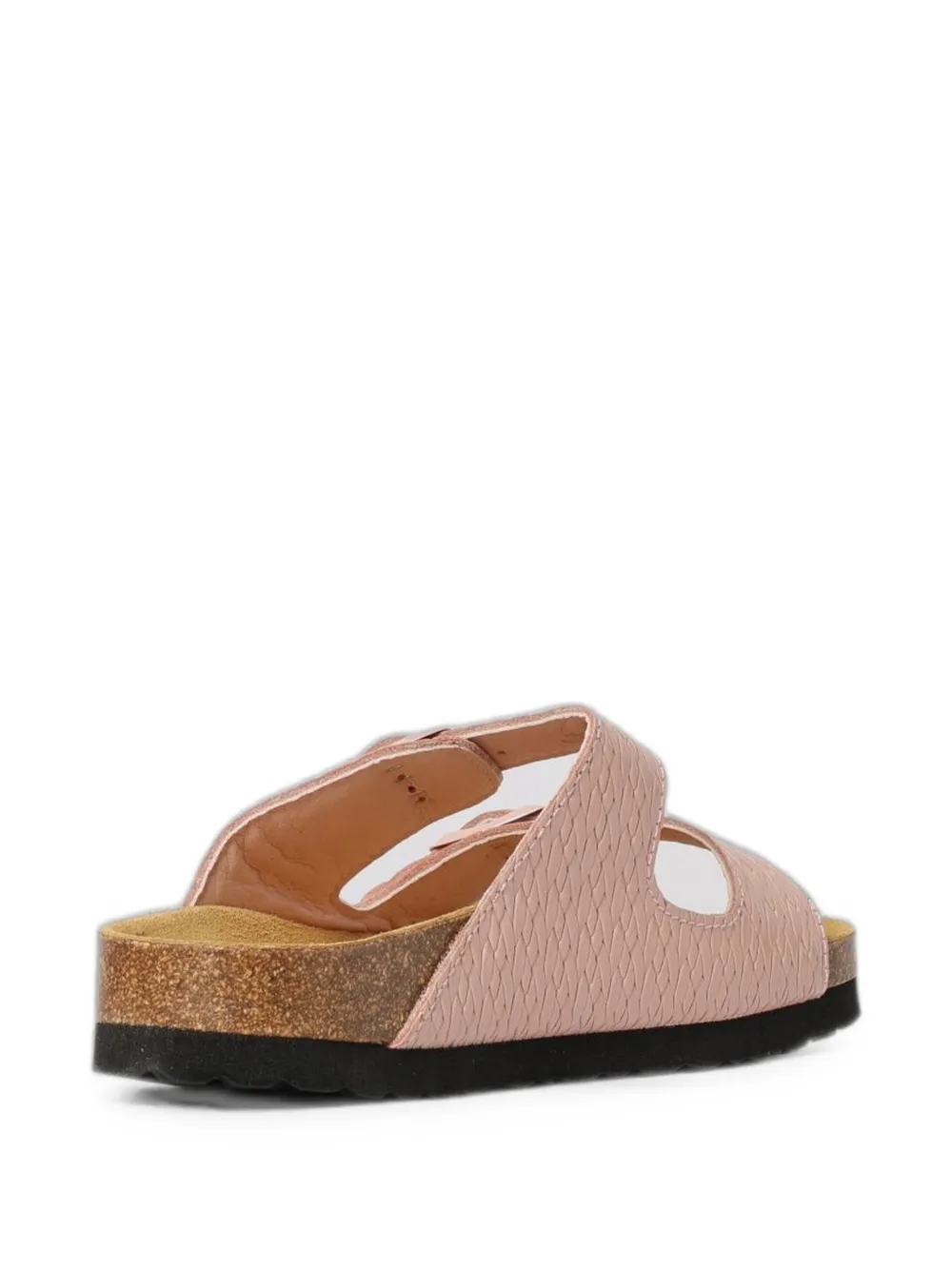 Woolrich Platte geweven leren sandalen Roze
