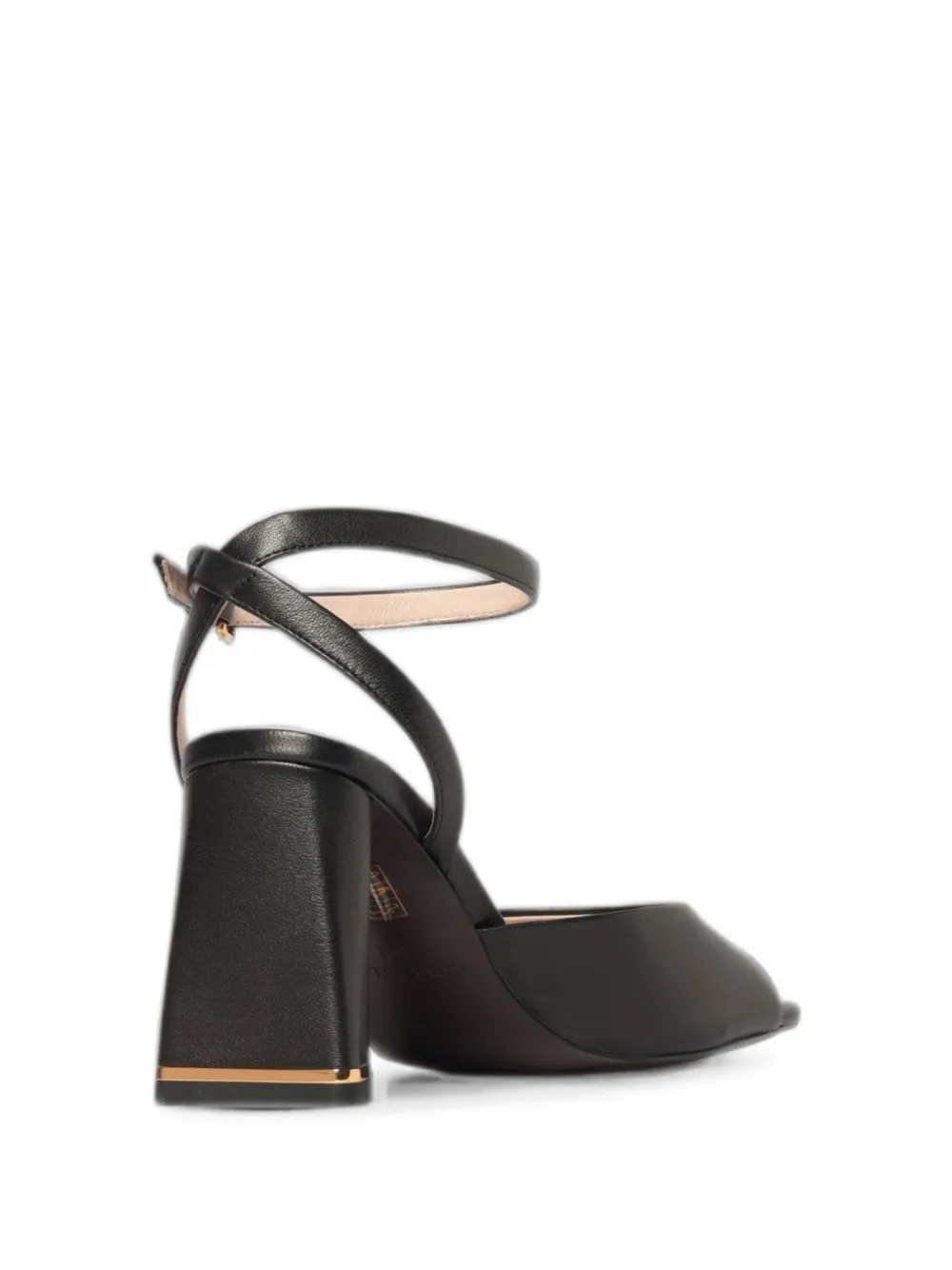 Coccinelle C-Everyday leather heeled sandals Zwart