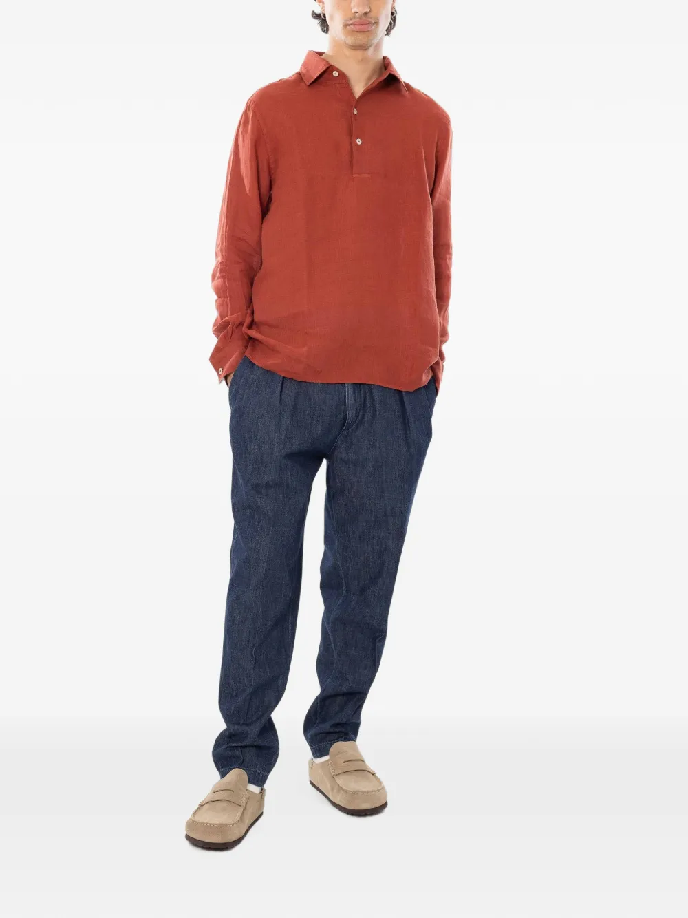MC2 Saint Barth Rapahel poloshirt met lange mouwen Rood