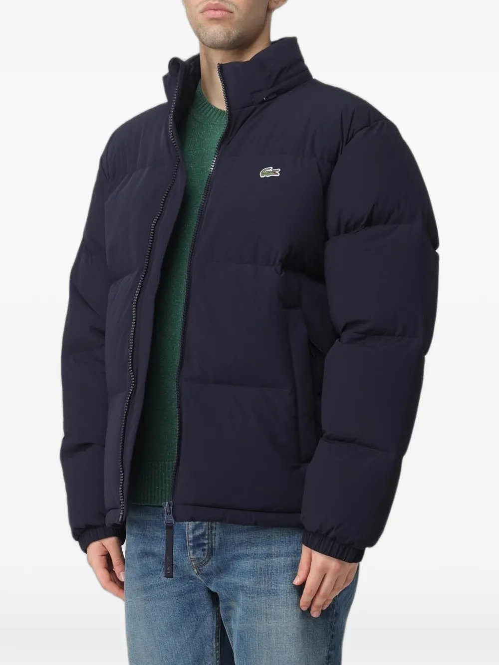 Lacoste Gewatteerd jack Blauw