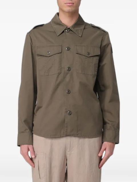 Blauer logo-patch button-up shirt