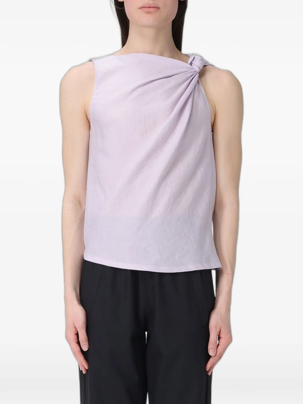 Tela draped knot-detail blouse - Viola