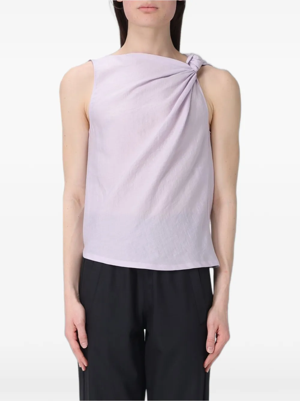 Tela draped knot-detail blouse - Violett