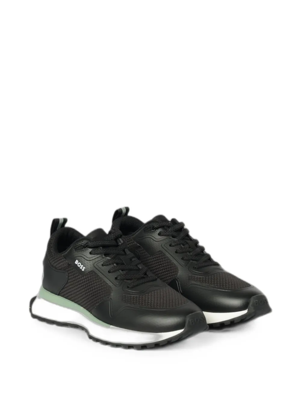 BOSS mesh panelled sneakers Zwart