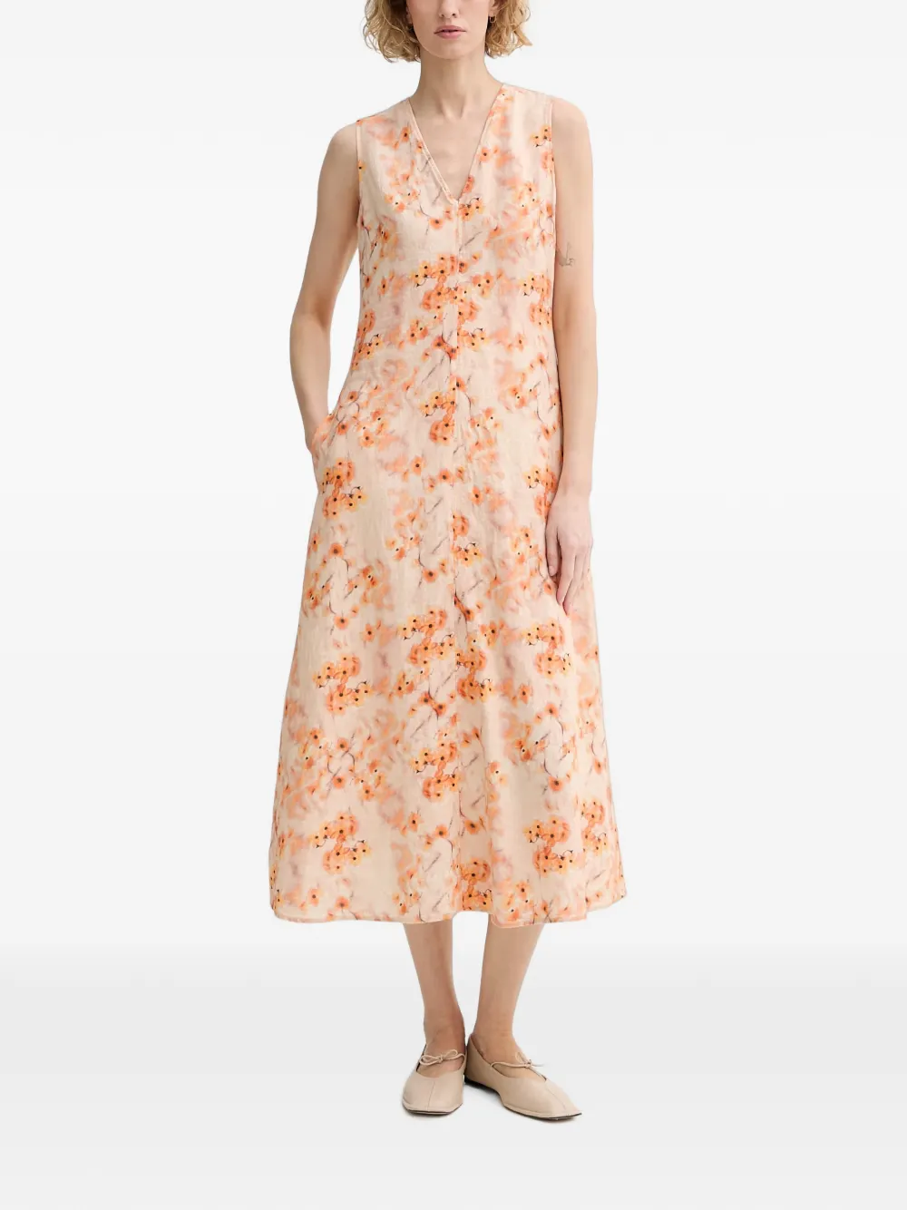 Marc O'Polo floral-print V-neck dress