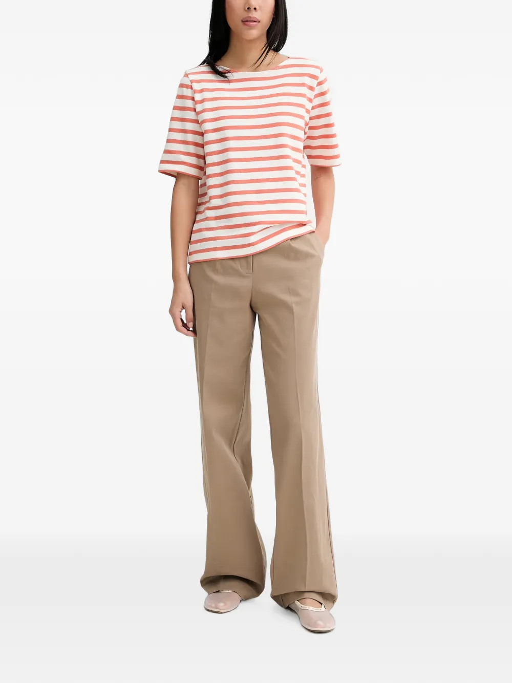 Marc O'Polo Gestreept T-shirt Wit