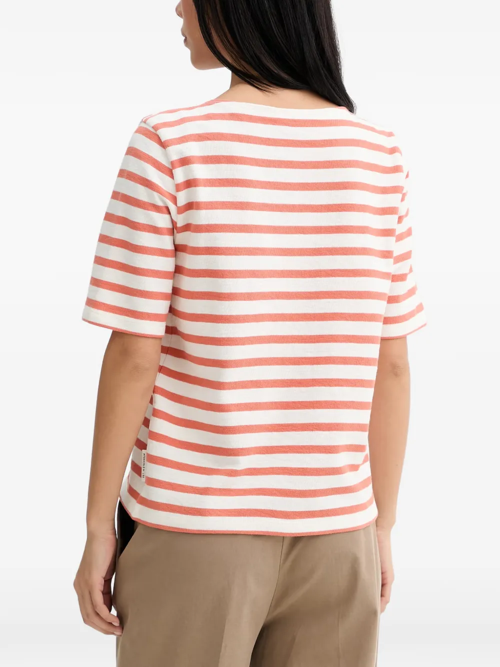 Marc O'Polo Gestreept T-shirt Wit