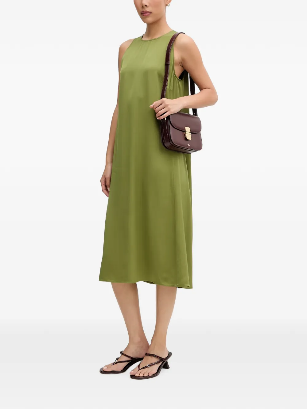 Marc O'Polo Mouwloze midi-jurk Groen