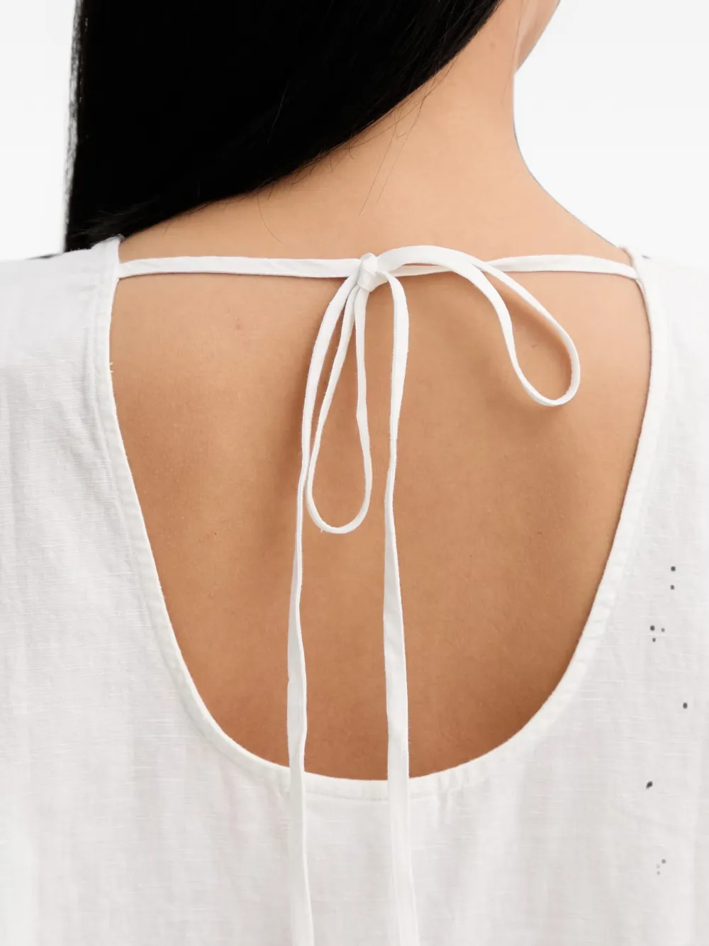 Marc O'Polo tie-back mini dress Wit