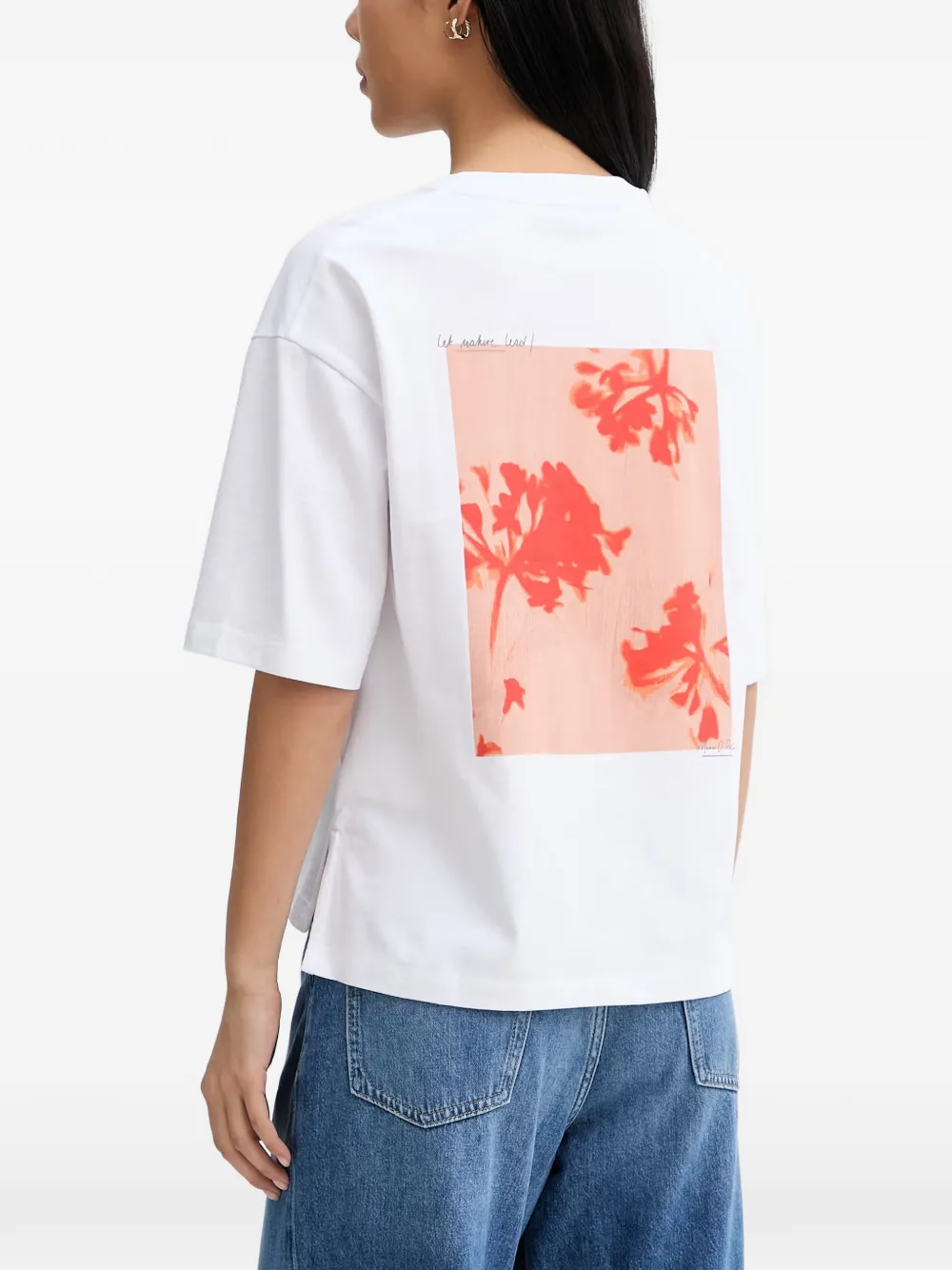 Marc O'Polo T-shirt met bloemenprint Wit