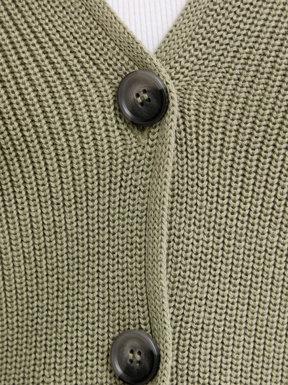 Marc O'Polo Ribgebreid vest Groen