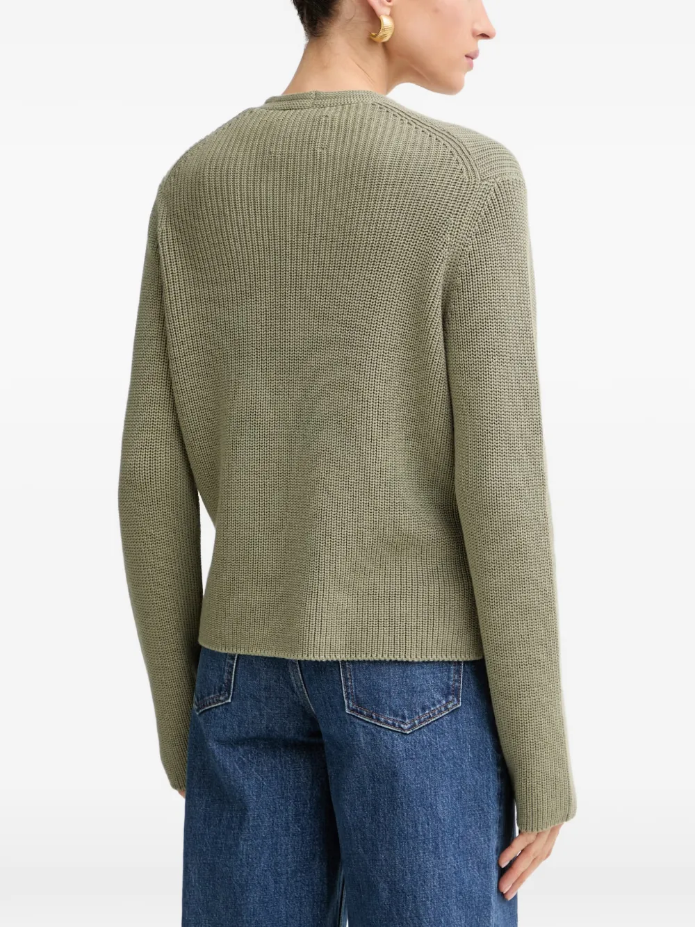 Marc O'Polo Ribgebreid vest Groen