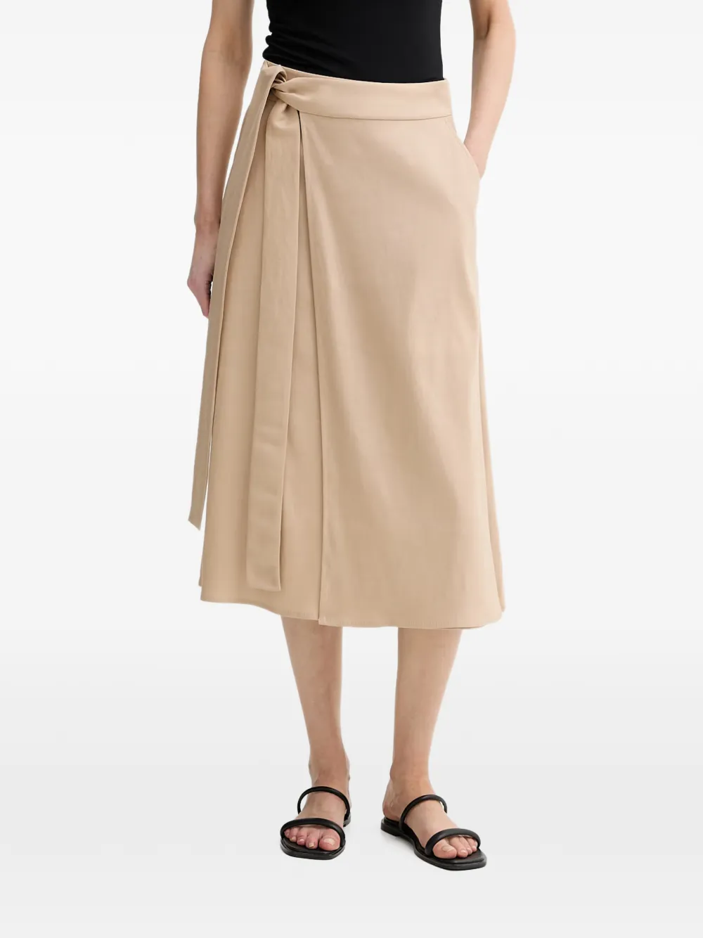 Marc O'Polo belted wrap midi skirt