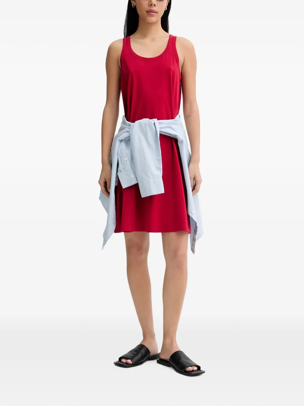Marc O'Polo scoop-neck sleeveless A-line mini dress Rood