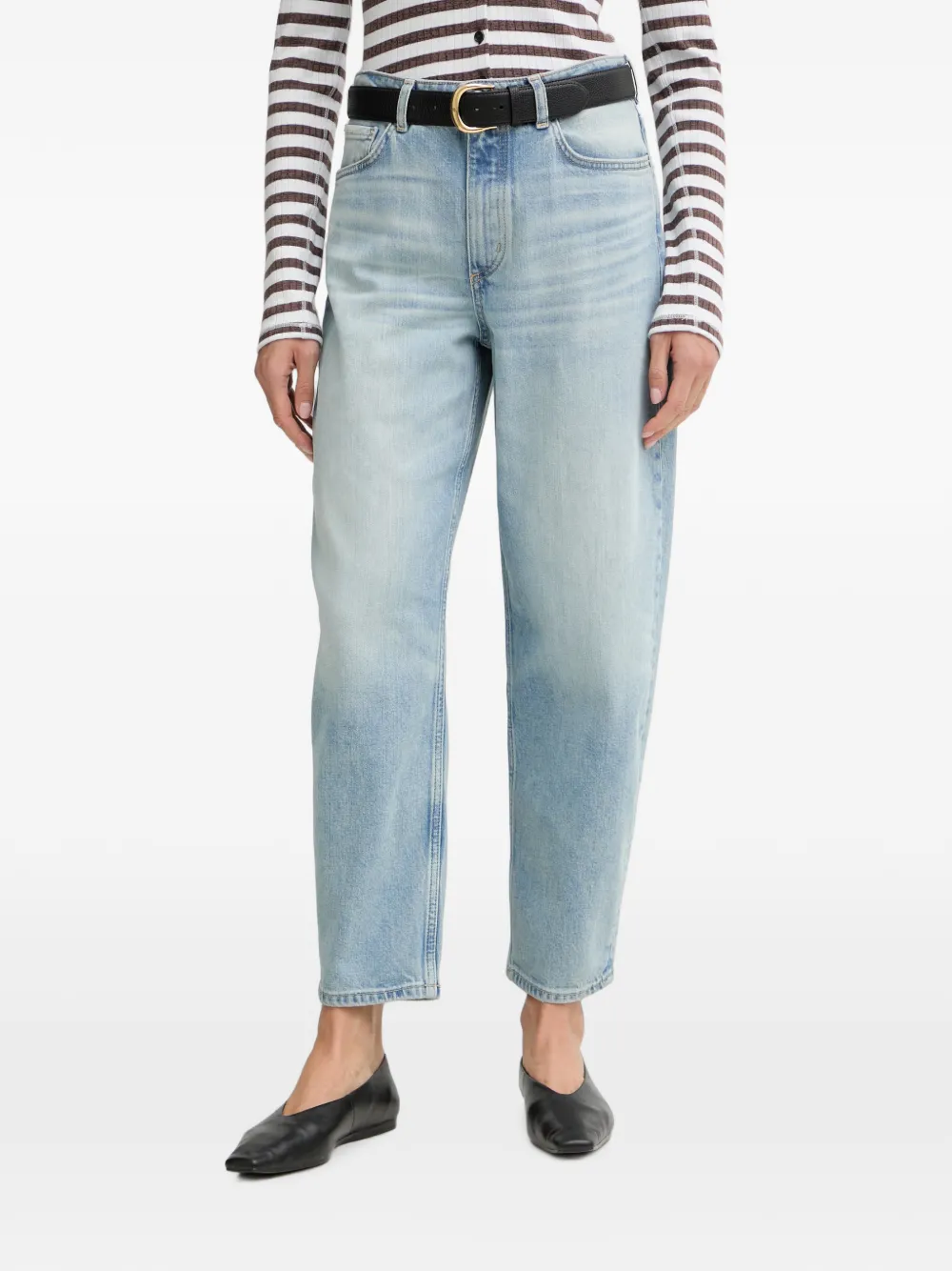 Marc O'Polo washed-effect five-pocket jeans - Blu