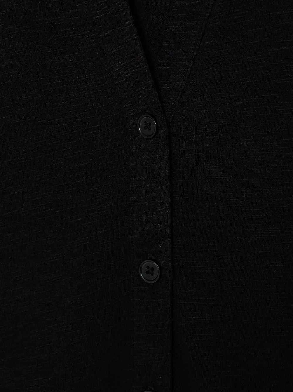 Marc O'Polo Vest met slub-textuur en knopen Zwart