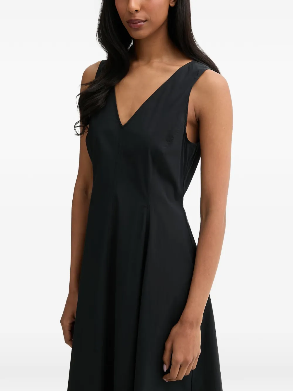 Marc O'Polo V-neck sleeveless midi dress - Schwarz