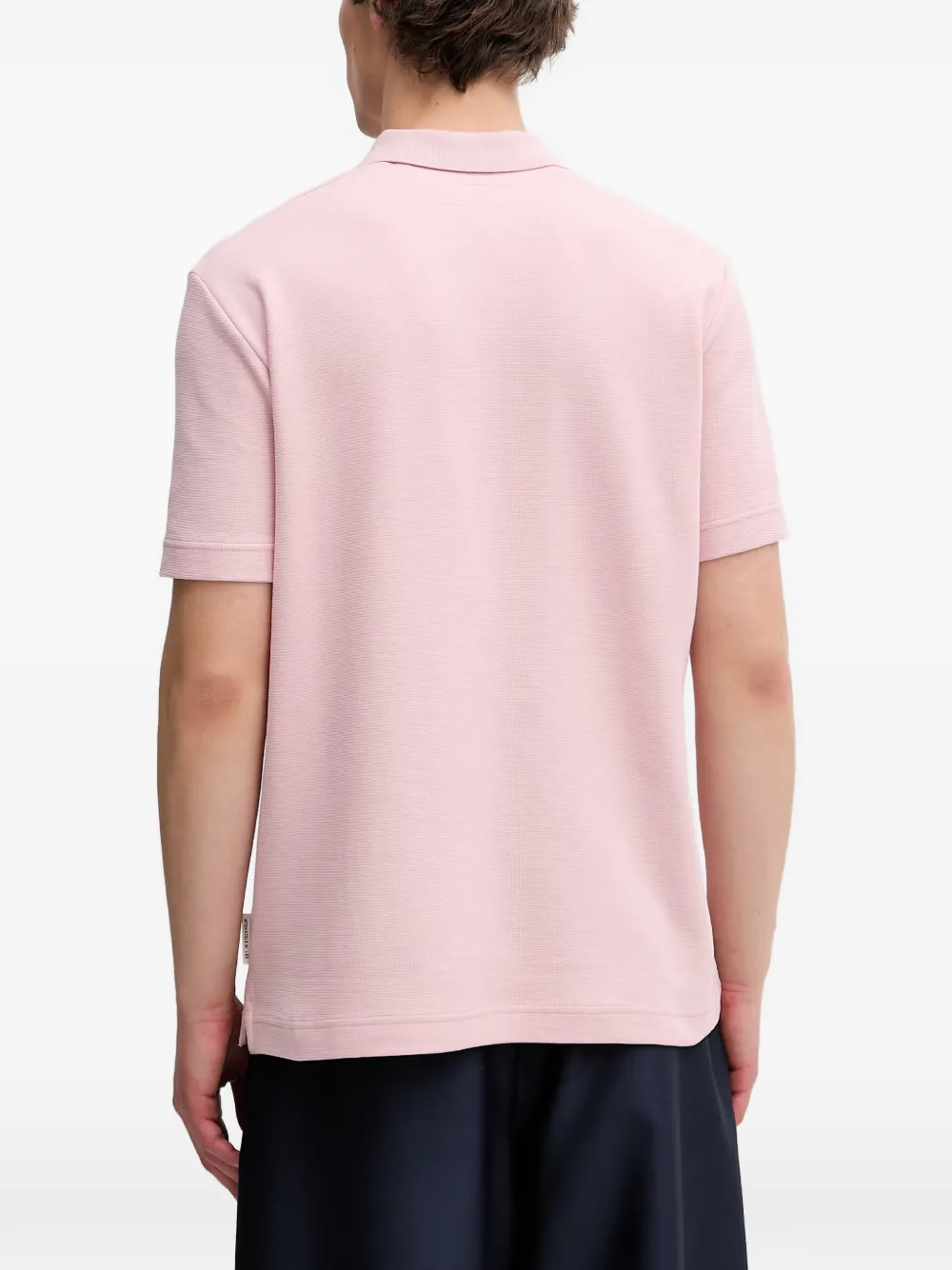 Marc O'Polo T-shirt met piqué weving Roze