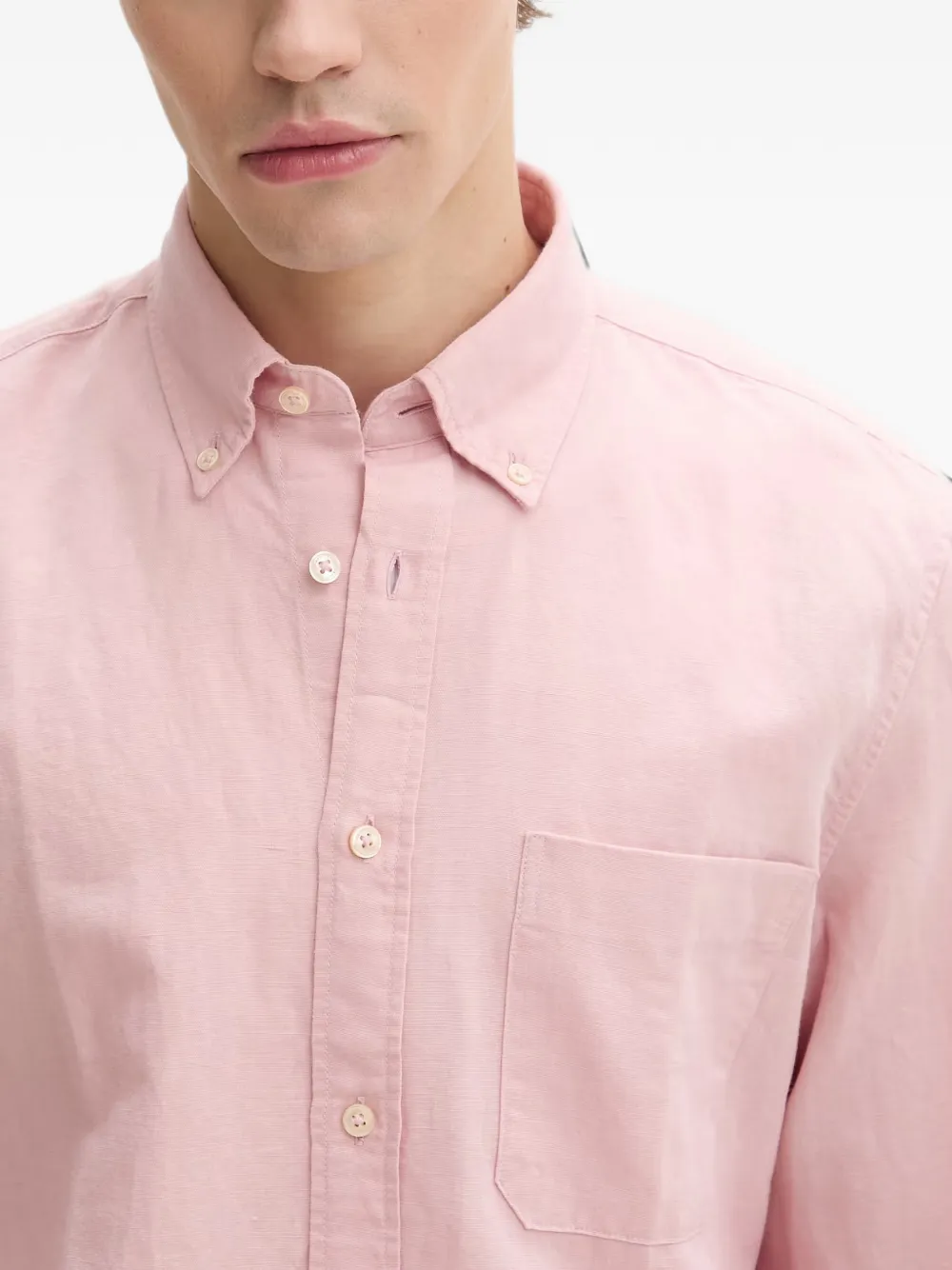 Marc O'Polo Button-down overhemd met borstzak Roze