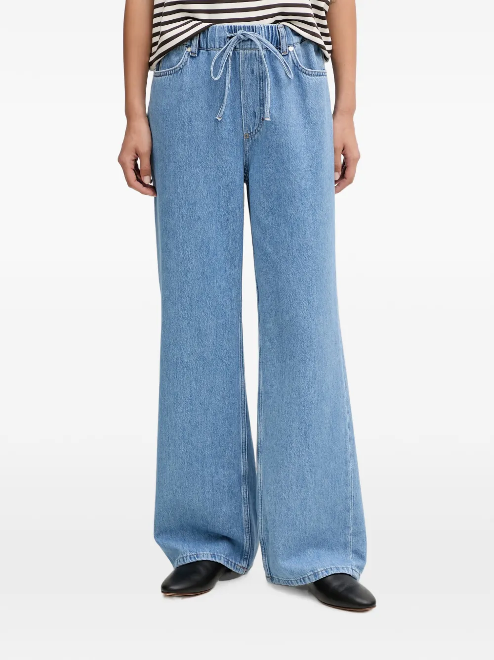 Marc O'Polo drawstring wide-leg jeans - Blu