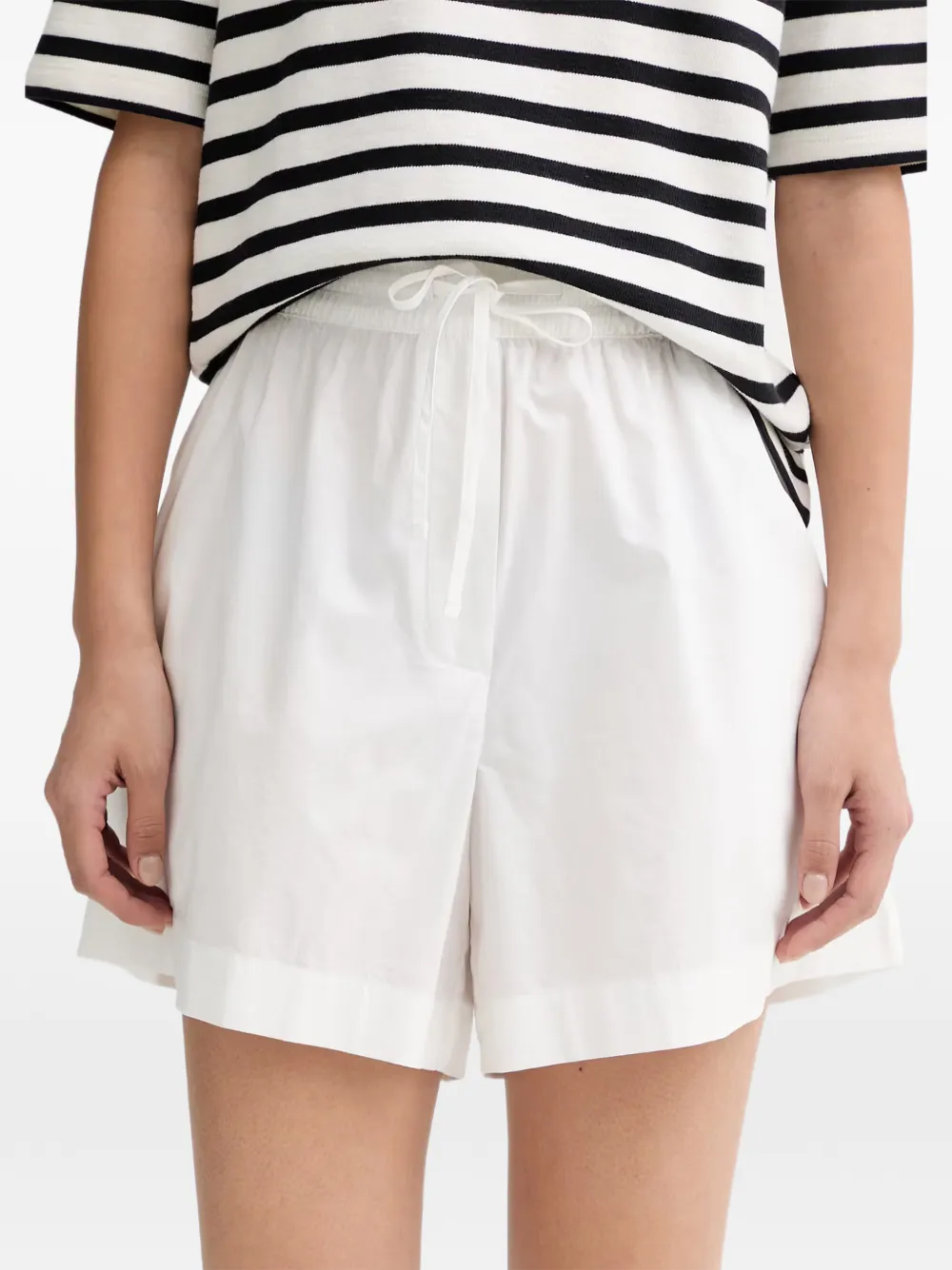 Marc O'Polo drawstring elasticated cotton shorts - Bianco