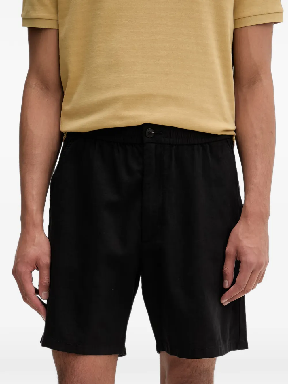 Marc O'Polo Shorts met elastische taille Zwart