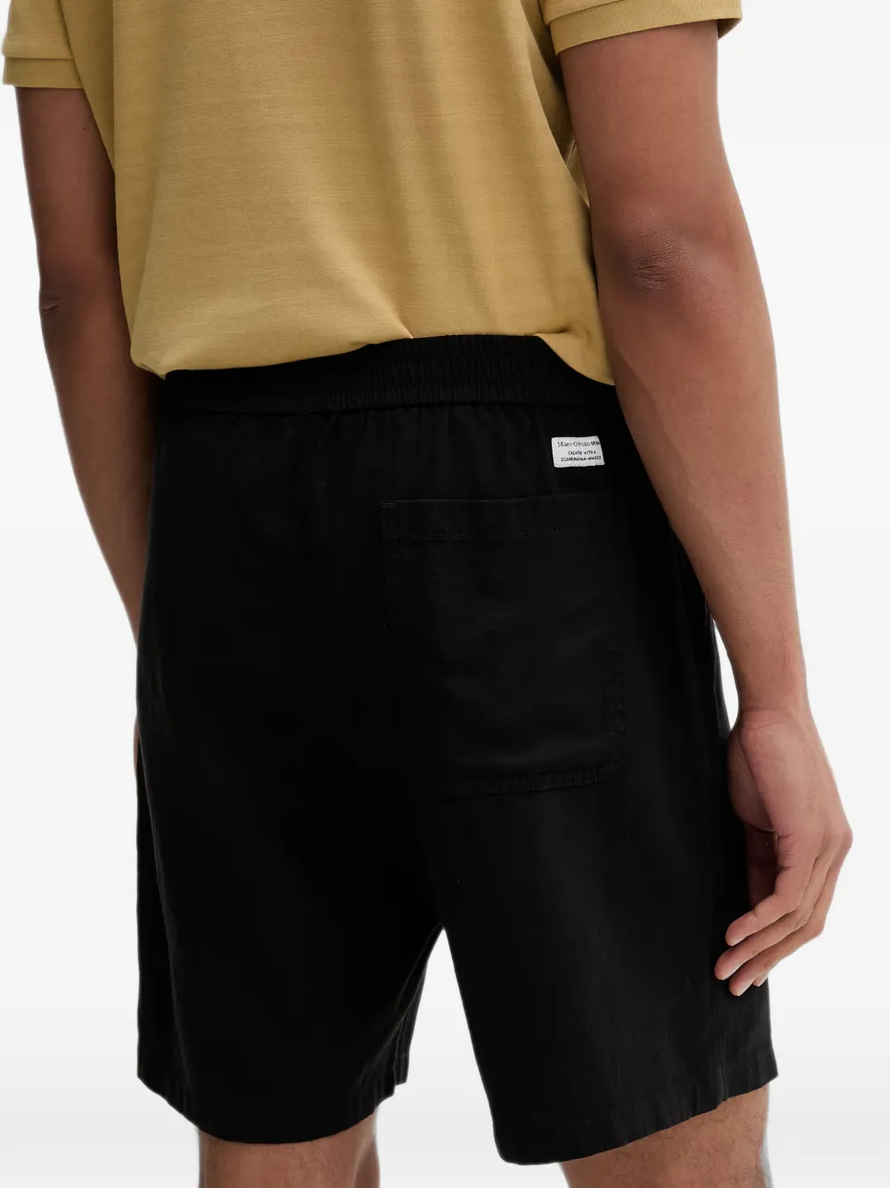 Marc O'Polo Shorts met elastische taille Zwart