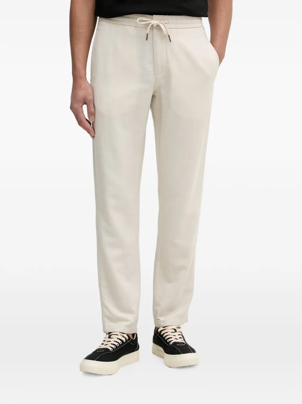 Marc O'Polo drawstring-waist straight-leg trousers - Toni neutri