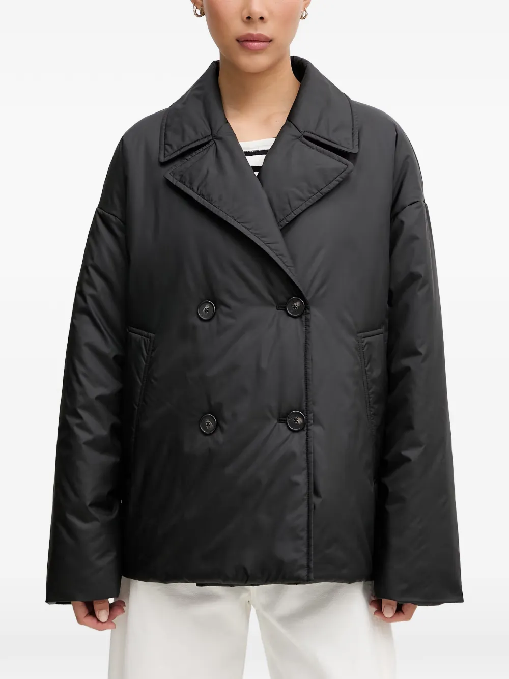 Marc O'Polo double-breasted padded jacket - Schwarz