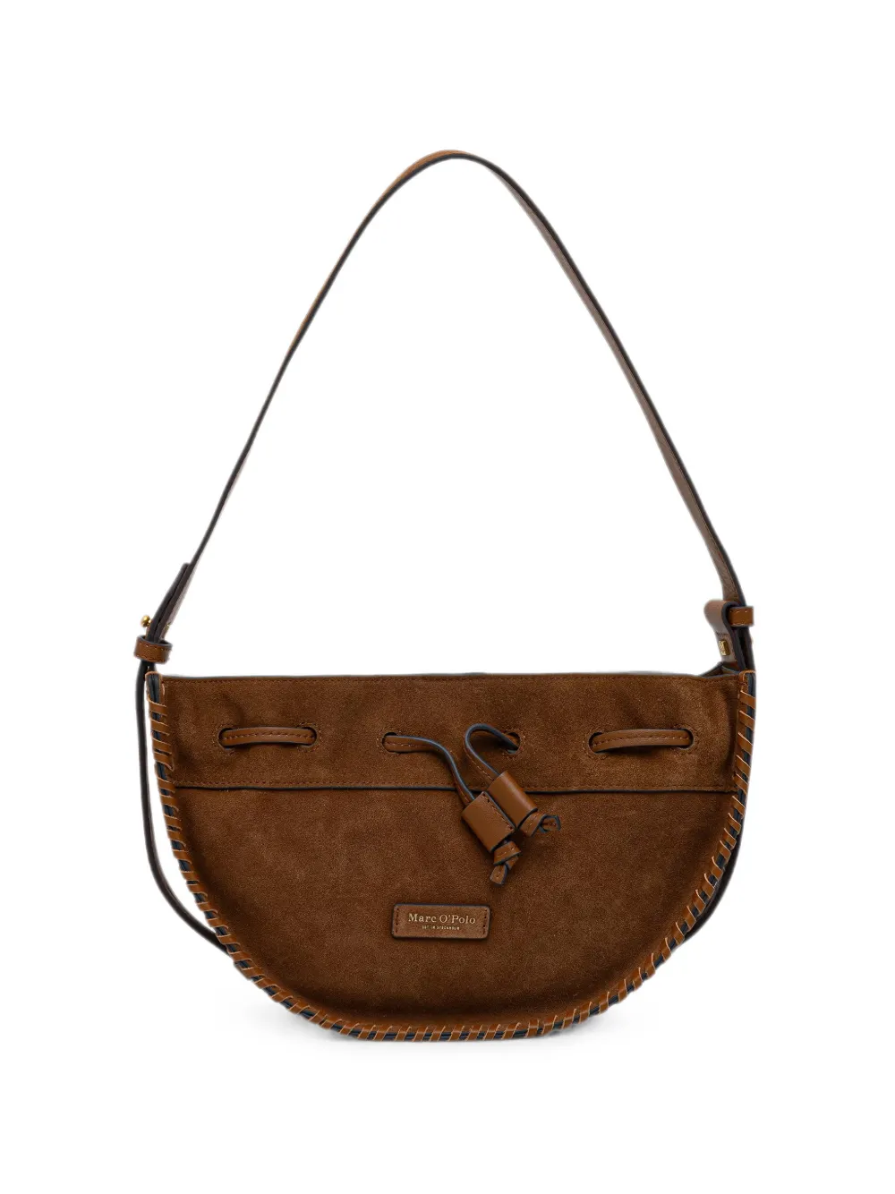 Marc O'Polo Kleine Schultertasche aus Wildleder - Braun