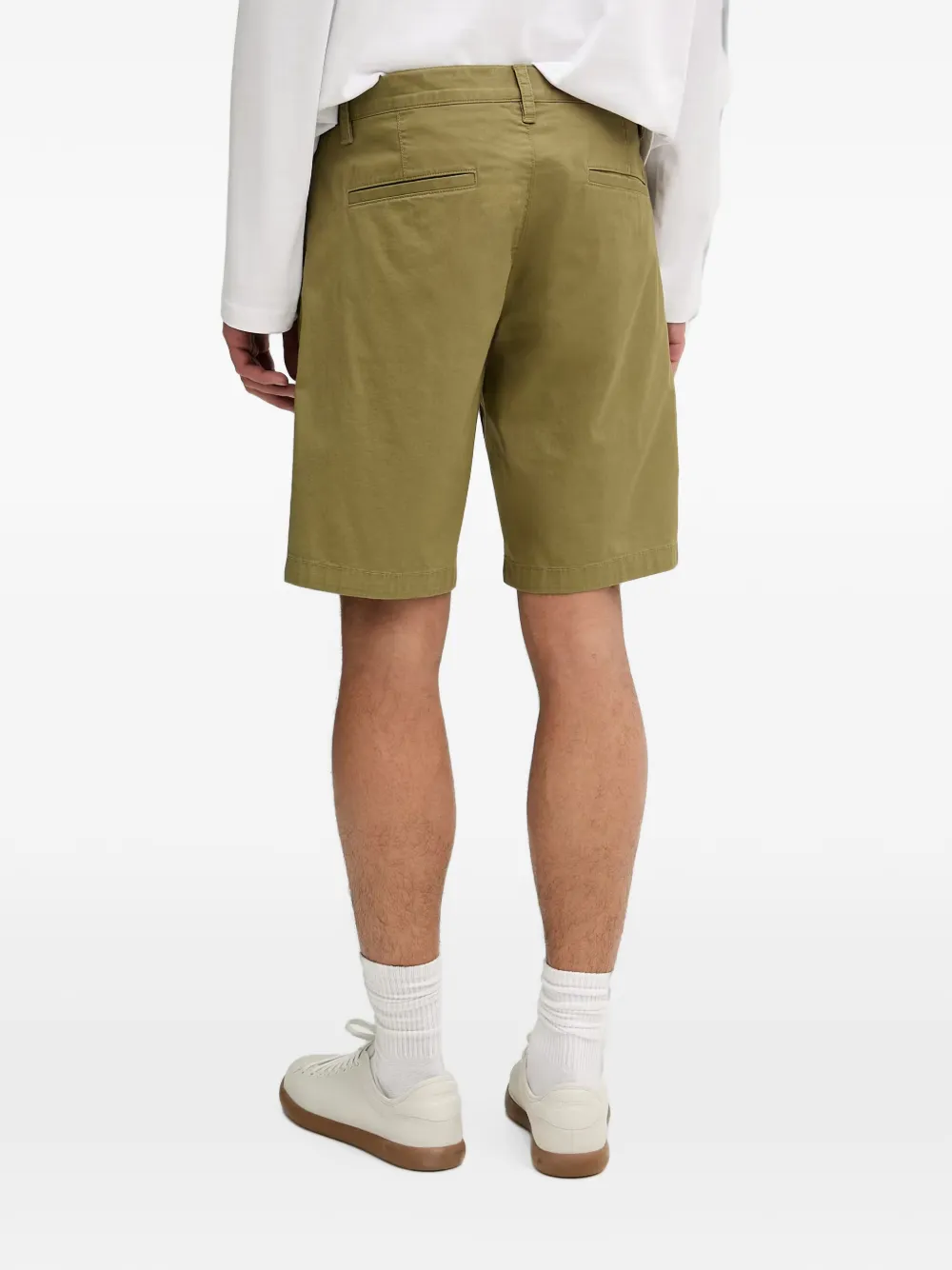 Marc O'Polo logo-embroidered chino shorts Groen