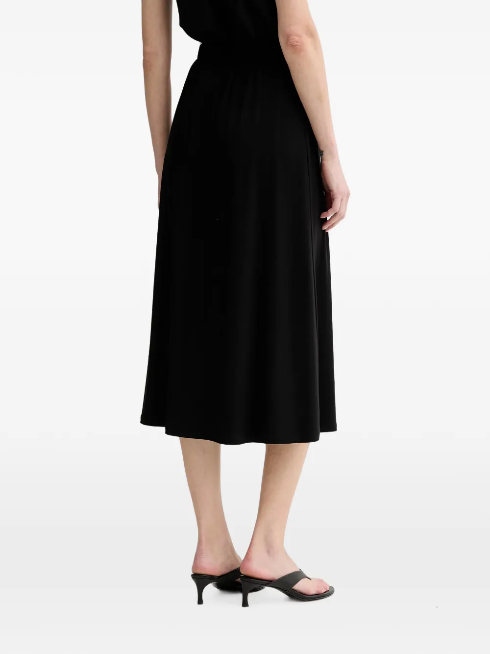 Marc O'Polo Midi-rok met elastische taille Zwart