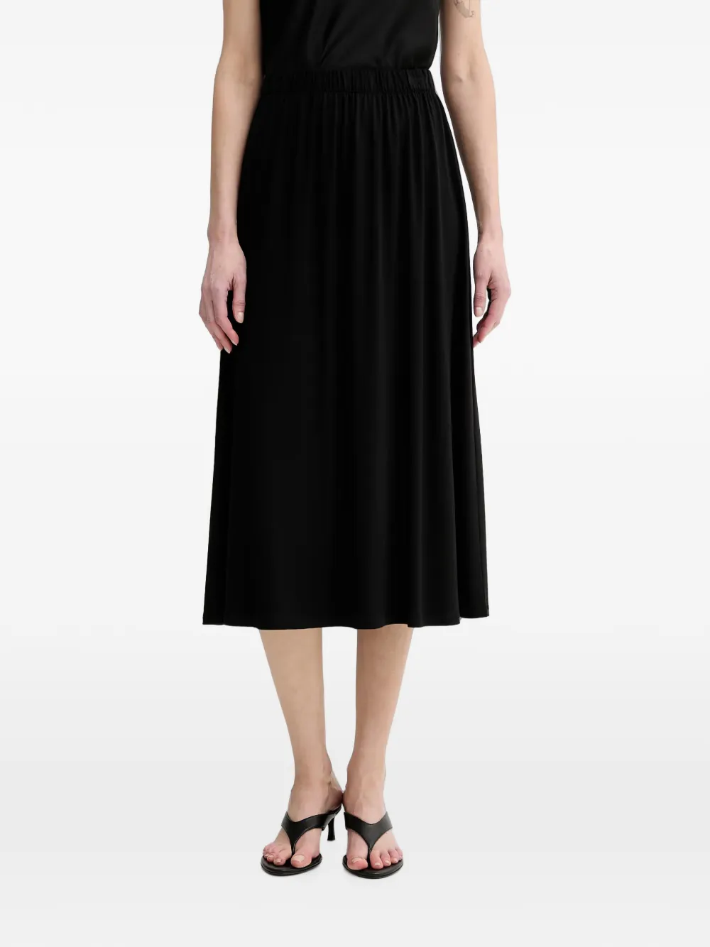 Marc O'Polo elasticated gathered midi skirt - Noir