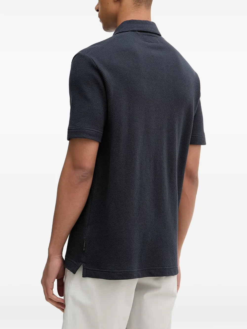 Marc O'Polo Poloshirt met textuur Blauw