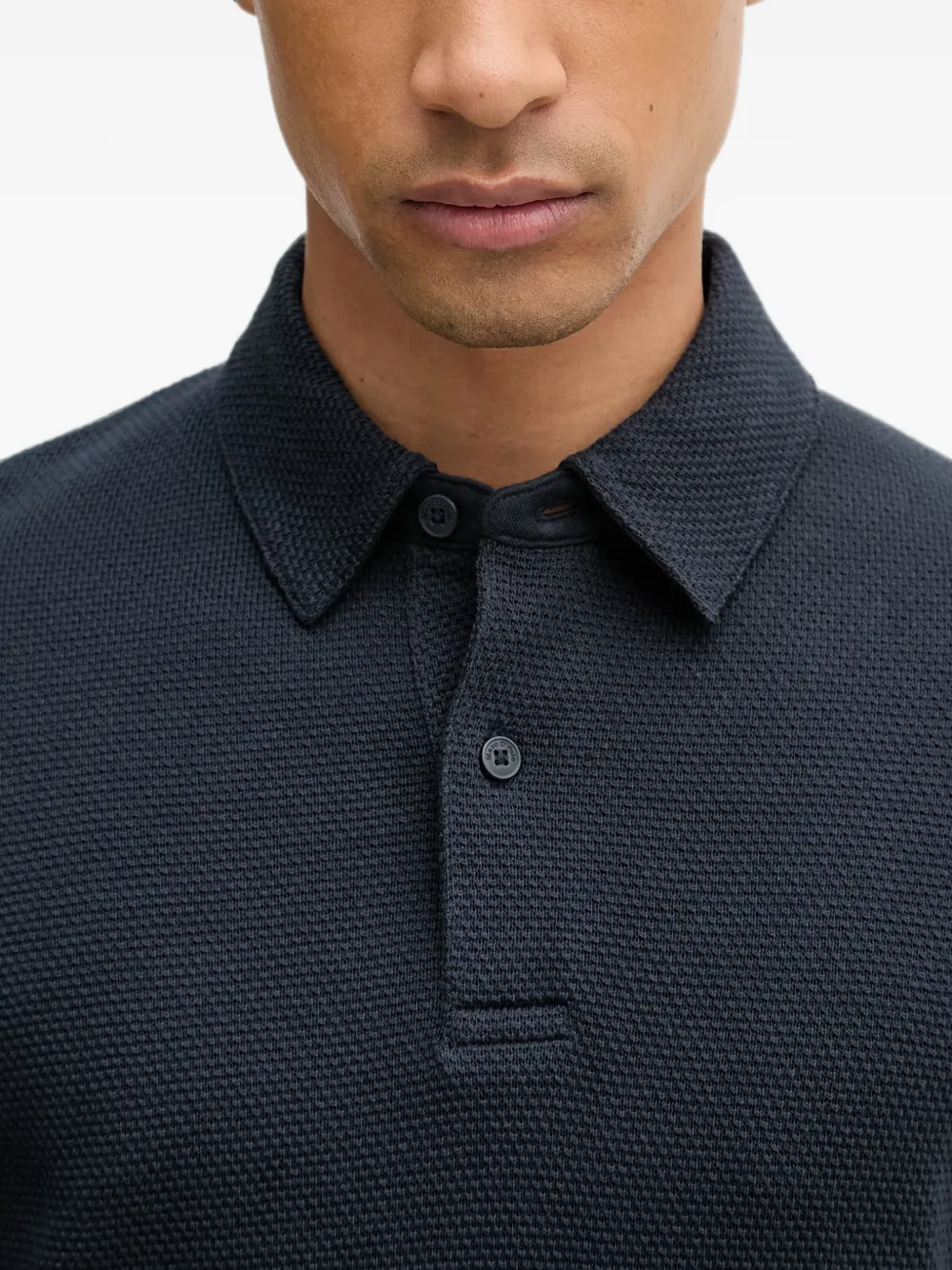 Marc O'Polo Poloshirt met textuur Blauw